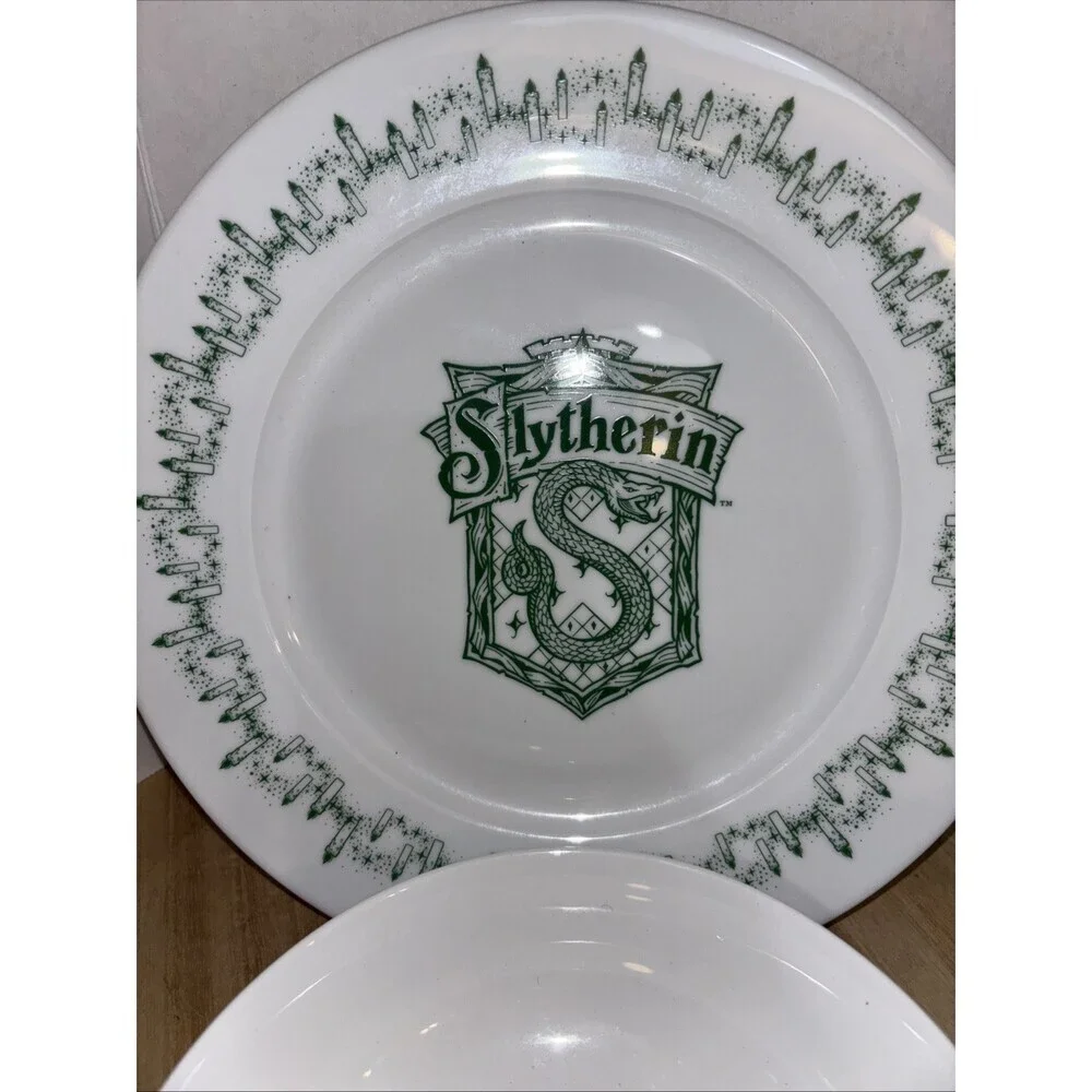 Discontinued Harry Potter Warner Brothers SLYTHERIN Bowl Plate Mug Set